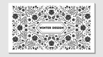 luxe Noël cadre, abstrait esquisser hiver conception modèles pour paquet vecteur