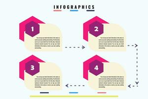 infographie éléments vecteur conception modèle, affaires concept avec pas, pouvez être utilisé pour flux de travail mise en page, diagramme, annuel rapport, la toile conception. prêt à utilisation modèle.