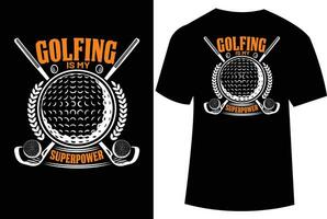 jouer au golf vecteur illustration pour t chemise conception