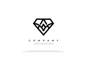 diamant lettre une logo conception vecteur