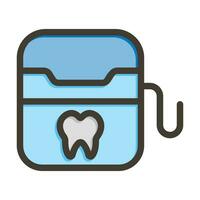 dentaire soie vecteur épais ligne rempli couleurs icône pour personnel et commercial utiliser.