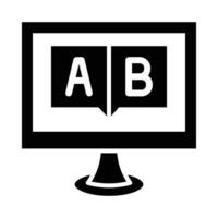 une b essai vecteur glyphe icône pour personnel et commercial utiliser.