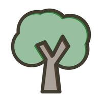 arbre vecteur épais ligne rempli couleurs icône pour personnel et commercial utiliser.