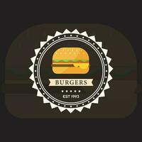 main tiré ensemble de vecteur Burger logos sur blanc Contexte