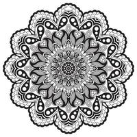 mandala de fleurs. éléments décoratifs d'époque. motif oriental, illustration vectorielle. motifs islamiques, arabes, indiens, marocains, espagnols, turcs, pakistanais, chinois, mystiques, ottomans. page de livre de coloriage vecteur