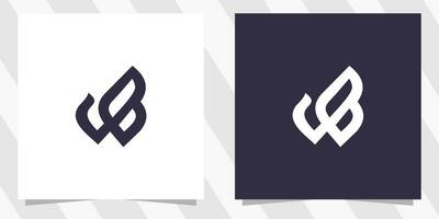 lettre wb bw logo conception vecteur