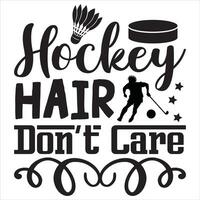 les cheveux de hockey s'en foutent vecteur