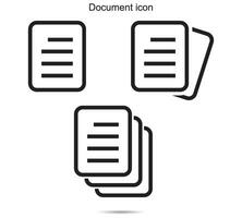 document icône, vecteur illustration.