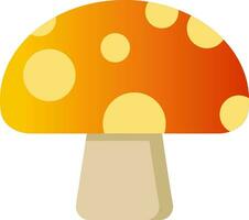 l'automne champignon vecteur illustration. tomber saison champignon icône avec pente couleur. tomber saison graphique Ressource pour l'automne icône, signe, symbole ou décoration. Orange champignon pour icône l'automne récolte