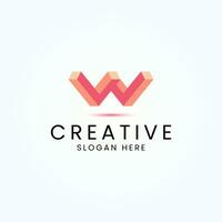 Créatif et moderne lettre w logo conception vecteur image