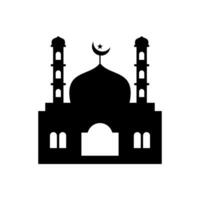 mosquée silhouette vecteur , mosquée élément logo vecteur
