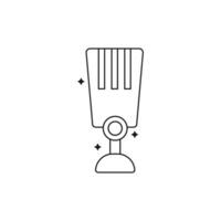 microphone contour icône vecteur modèle
