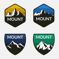 Montagne logo Couleur vecteur