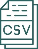 csv fichier format vecteur icône conception