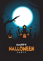 affiche dhalloween pour votre conception pour les vacances dhalloween vecteur