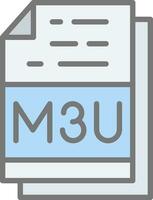 m3u fichier format vecteur icône conception