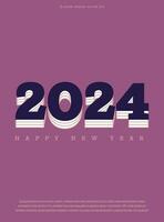 2024 content Nouveau an. modèle avec coloré lettre logo pour calendrier, affiche, prospectus, bannière. vecteur