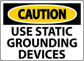 mise en garde signe utilisation statique mise à la terre dispositifs vecteur