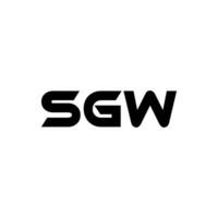 sgw lettre logo conception, inspiration pour une unique identité. moderne élégance et Créatif conception. filigrane votre Succès avec le frappant cette logo. vecteur