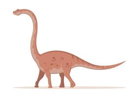 omeisaurus dinosaure dessin animé personnage vecteur illustration