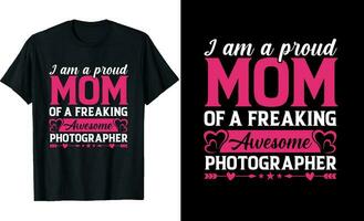 je suis une fier maman de une flipper impressionnant photographe ou maman t chemise conception ou photographe t chemise conception vecteur