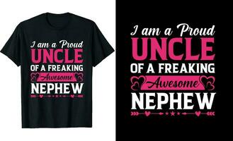 je suis une fier oncle de une flipper impressionnant neveu ou oncle t chemise conception ou neveu dans loi t chemise conception vecteur