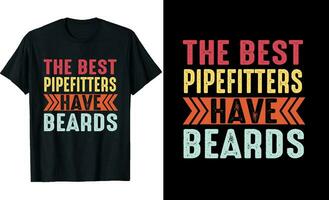 meilleur tuyauteurs avoir barbes marrant tuyauteurs longue manche T-shirt ou tuyauteurs t chemise conception ou barbes T-shirt conception vecteur