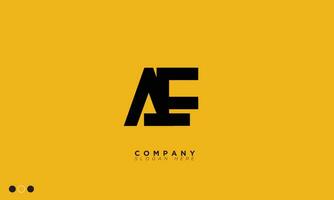 ae alphabet lettres initiales monogramme logo ea, a et e vecteur