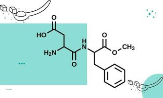 aspartame est une peu calorique artificiel édulcorant cette est approximativement 100 fois plus doux que sucre. édulcorant des produits vecteur