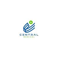 cm ou central médical logo vecteur