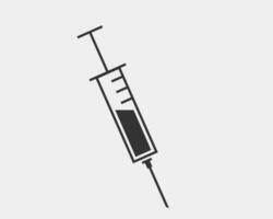 vecteur d'icônes médicales. médicament de médecine d'icône de seringue.