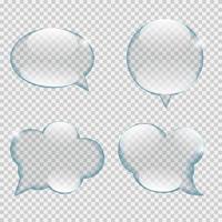 verre transparence discours bulle vector illustration