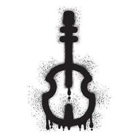 violon graffiti avec noir vaporisateur peindre vecteur
