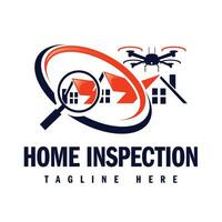 Accueil inspection logo conception vecteur pour agent immobilier affaires