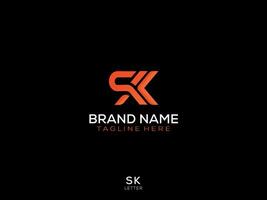 s k lettre logo vecteur