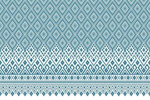 indigo marine bleu géométrique traditionnel ethnique modèle ikat sans couture modèle frontière abstrait conception pour en tissu impression tissu robe tapis rideaux et sarong aztèque africain Indien indonésien vecteur