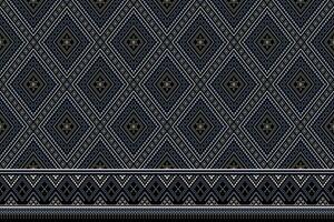 indigo marine bleu géométrique traditionnel ethnique modèle ikat sans couture modèle frontière abstrait conception pour en tissu impression tissu robe tapis rideaux et sarong aztèque africain Indien indonésien vecteur