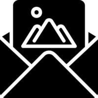 icône de glyphe de lettre vecteur