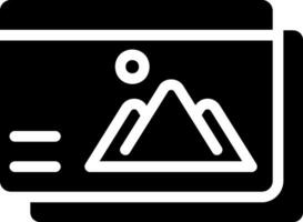 icône de glyphe de carte de visite vecteur