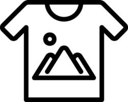 icône de ligne de tshirt vecteur