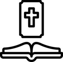 icône de ligne biblique vecteur