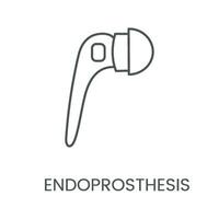 endoprothèse vecteur linéaire icône. illustration de prothèses