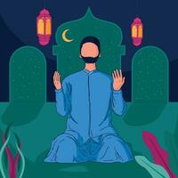 main tiré Ramadan illustration vecteur