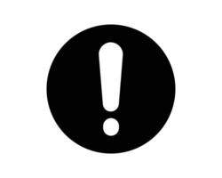 Erreur cercle icône rond circulaire avertissement bouton alerte attention mise en garde problème danger exclamation point marque danger risque noir blanc vecteur signe symbole