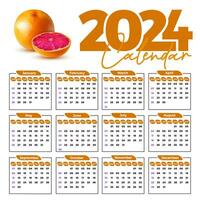 2024 calendrier conception modèle pour content Nouveau année vecteur