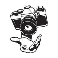 la photographie caméra vecteur illustration, parfait pour photographe logo et t chemise conception