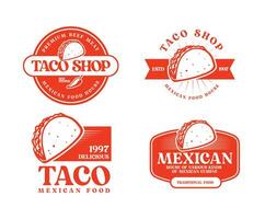 taco mexicain nourriture logo modèle vecteur
