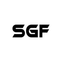 sgf lettre logo conception, inspiration pour une unique identité. moderne élégance et Créatif conception. filigrane votre Succès avec le frappant cette logo. vecteur