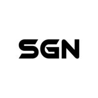 sgn lettre logo conception, inspiration pour une unique identité. moderne élégance et Créatif conception. filigrane votre Succès avec le frappant cette logo. vecteur