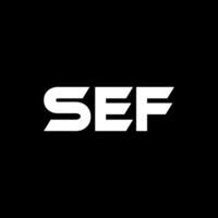 sef lettre logo conception, inspiration pour une unique identité. moderne élégance et Créatif conception. filigrane votre Succès avec le frappant cette logo. vecteur